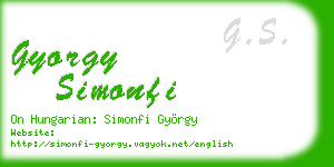 gyorgy simonfi business card